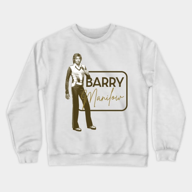 barry manilow vintage Crewneck Sweatshirt by Thermul Bidean